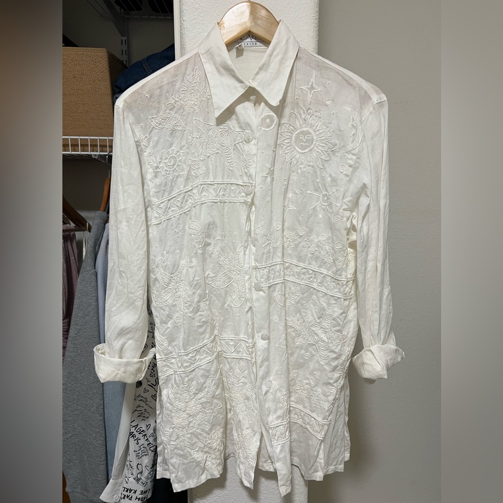 Elegant White Button Down Shirt